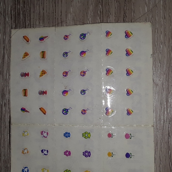 Vintage Lisa Frank Nail Art Sticker Decal Sets Match Stationary - Picture 3 of 4